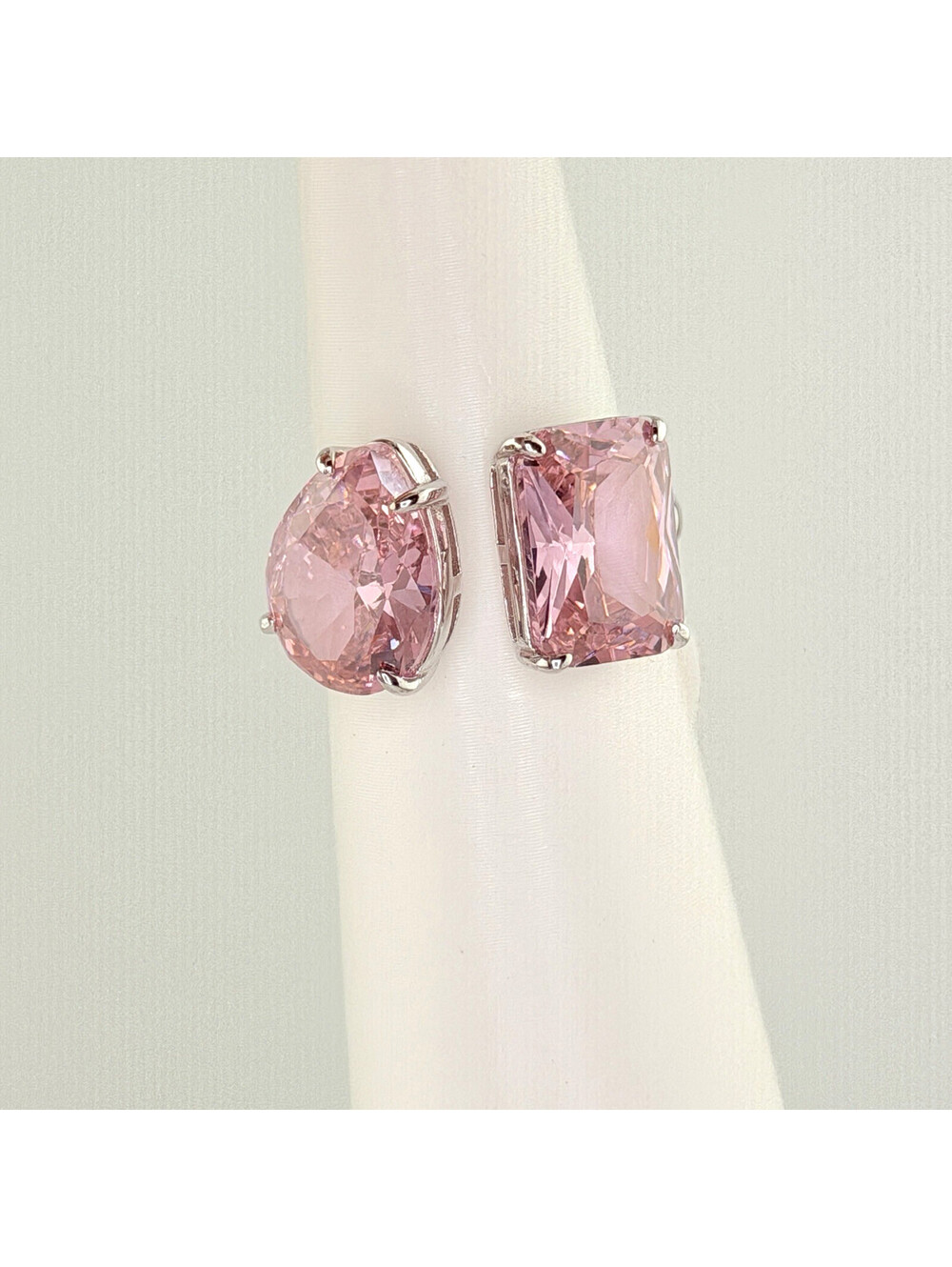 Bomb Party Sz 7 "Sparkling Nights" RBP6479 Rose Quartz on .925 Silver HTF